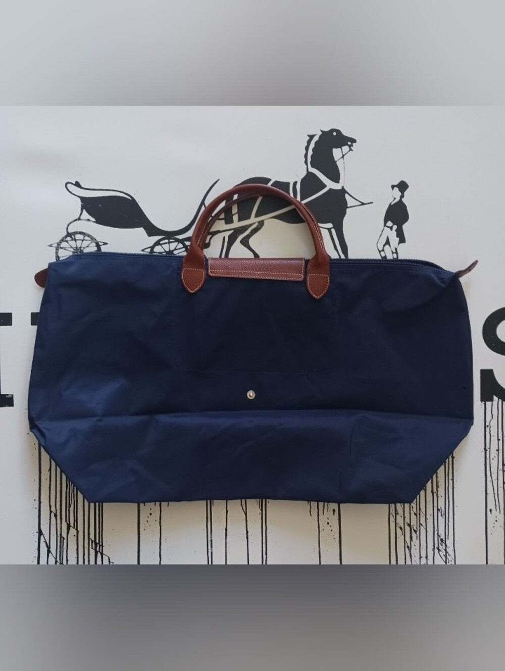 Longchamp Eiffel Tower Blue/ Brown Travel Bag - Picture 7 of 16